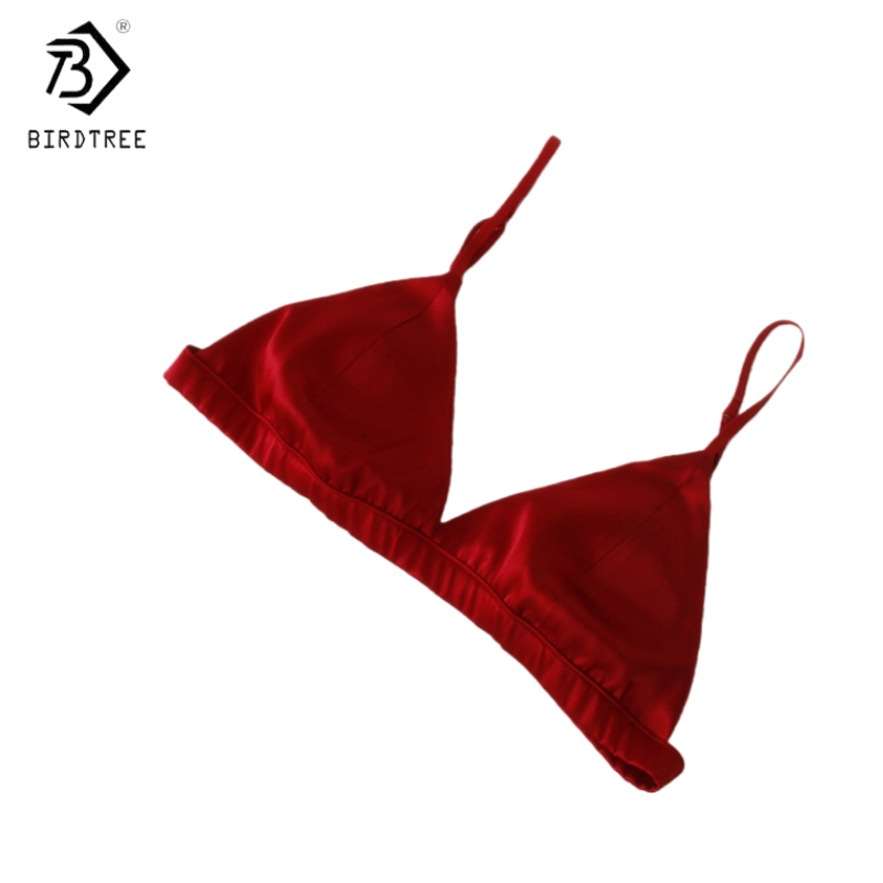 Minimizer Bra Women - Birdtree, Bra Tanpa Kawat 93% Sutra