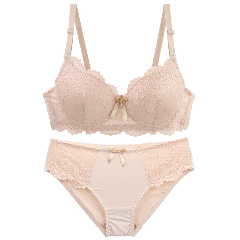 Lace Bralette Set - DainaFang Set Bra Minimizer Berenda 3/4