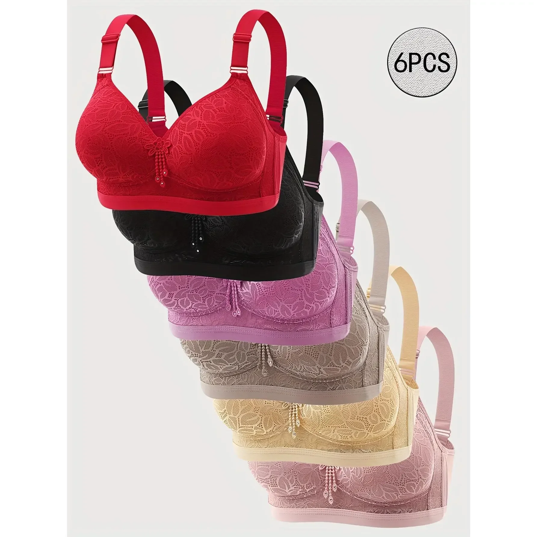 6pcs EssElegance Bra Push-Up T - T Shirt Bra Seamless ulasan dan harga