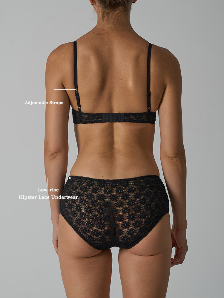 VITALINOVO 3 Potong Set Linger - Sheer Bra Lace ulasan dan harga