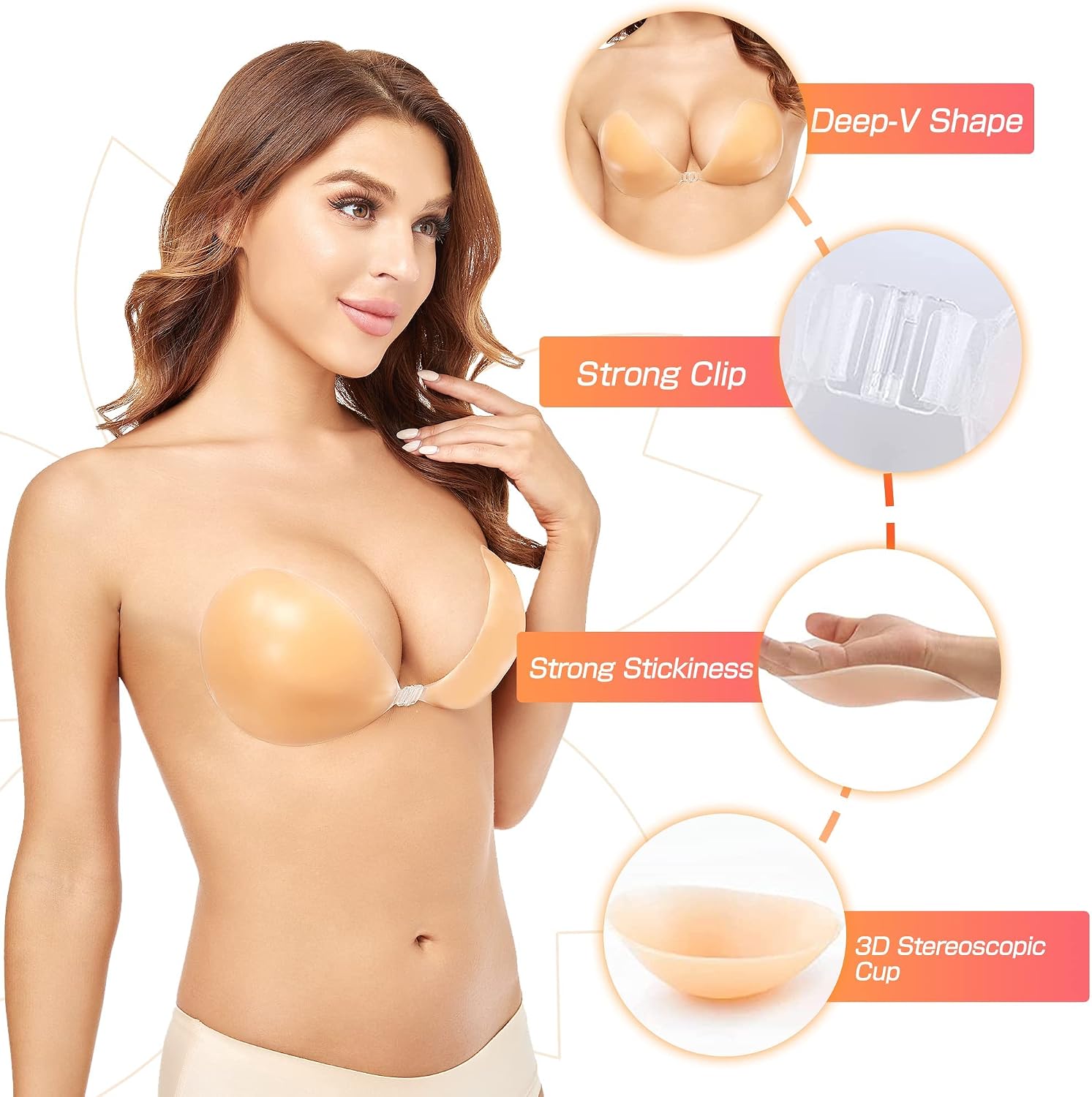 Bra Silikon Padat Tanpa Kawat  - Strapless Bra Adhesive ulasan dan harga