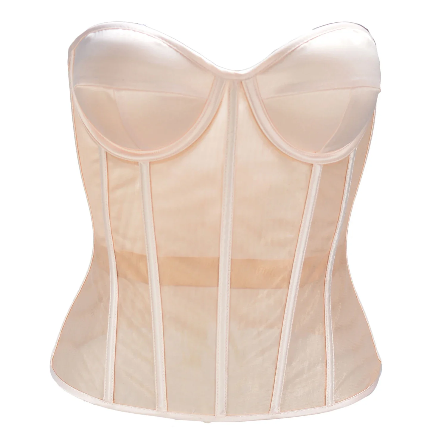 Korset perut lapisan ganda tra - Sheer Mesh Bra ulasan dan harga