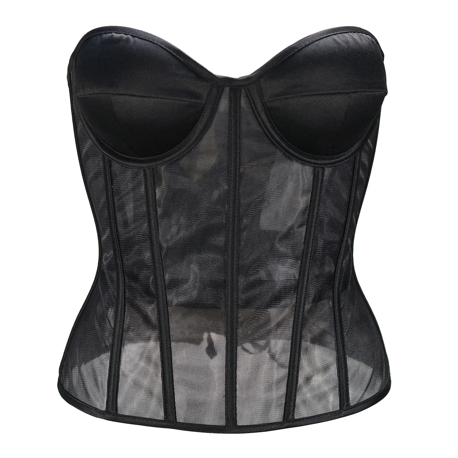 Korset perut lapisan ganda tra - Sheer Mesh Bra ulasan dan harga