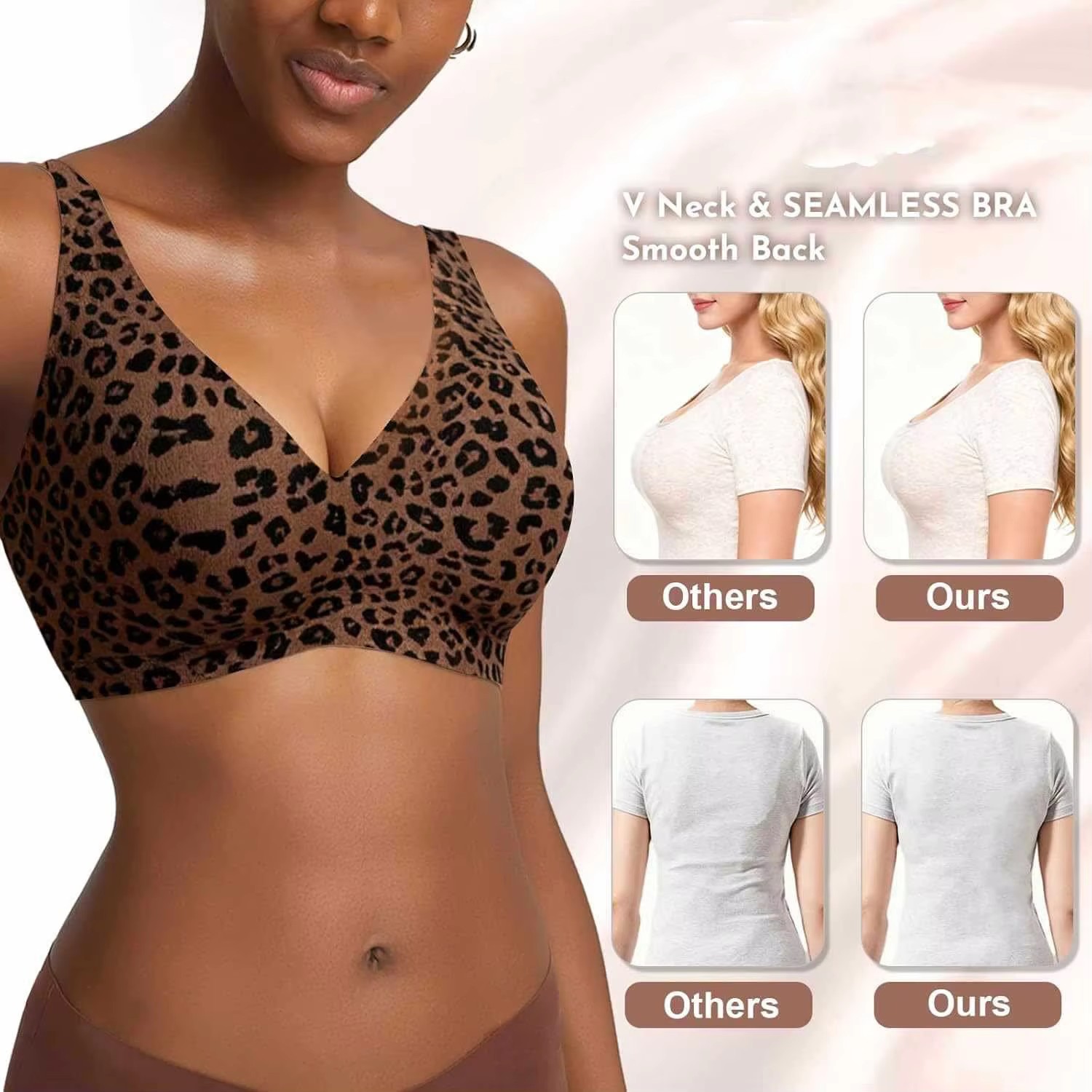 Pakaian dalam bra motif macan  - Plunge Bra Push Up ulasan dan harga