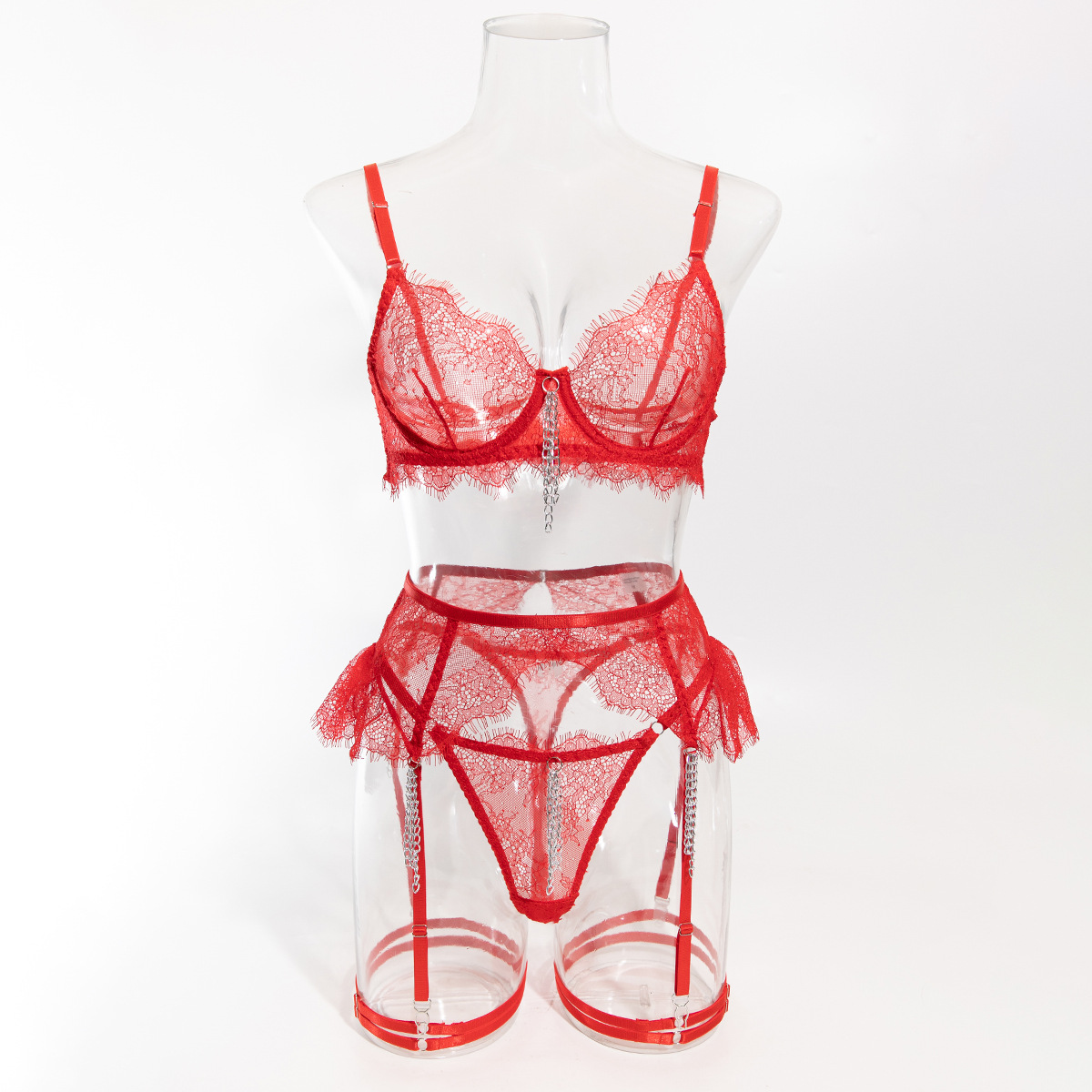 Krasapt Gothic 3 Buah Set Ling - Sheer Mesh Bra ulasan dan harga