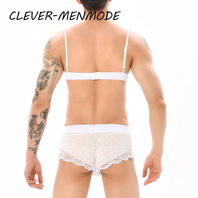 Set Lingerie Seksi Pria Crossd - Sheer Mesh Bra ulasan dan harga